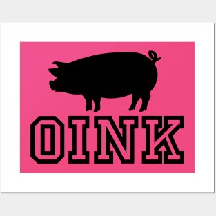 Oink (Black) Posters and Art